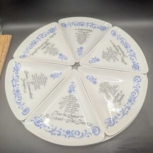 Vintage Favorite Cheese Serving Plate With Six Individual Service Plates.